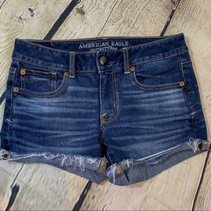 4 American Eagle Dark Wash Jean Shorts